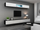 Komodë TV Cama Meble Vigo 140, 140x40x30cm, shkëlqim bardh e zi