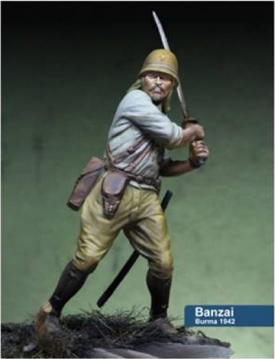 Figurinë metalike Scale 75 Banzai Burma 1942, 75mm, për bojatisje