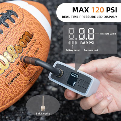 Pomë elektrike portative Rockbros AS1 Pro, 120 PSI, USB C, e zezë