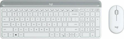 Kombinim tastjere dhe mausi Logitech MK470, wireless, profil i hollë, e bardhë