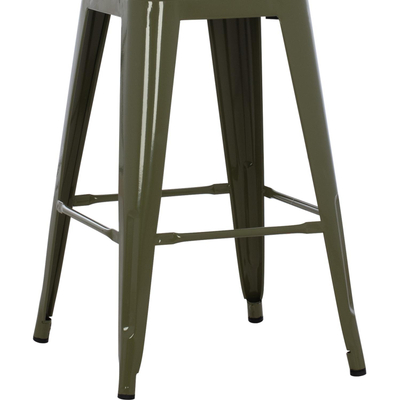 Stol metalik Melita 43×43×67 cm (HM8573.03), gjelbër