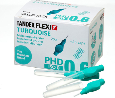 Furça ndërdhëmbore Tandex Flexi X-micro, 25 copë, ngjyrë turkeze