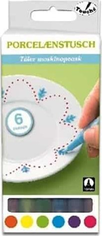 Markera porcelani Pipedream Touché, set me 6 copë, majë e hollë, me shumë ngjyra