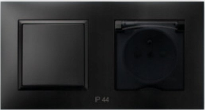 Prizë hermetike Ospel Aria GPH-1UZ/m/00/W, njëfishe me tokëzim, IP44, e bardhë