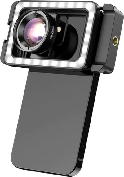 Lentë makro Apexel APL-HB100FL23, 100mm HD, llampë LED CRI 95+, e zezë