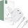 Karikues muri Tech-Protect C20W, 20W PD, 2 porta USB-C me kabllo Lightning 1m, i bardhë