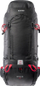 Çantë shpine për hiking/kamping HI-TEC Stone Backpack / One size, 65L, e zezë/e kuqe