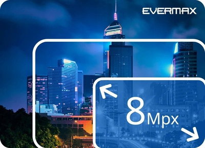 Kamerë IP dome EVERMAX EVX-IP8D01-IRW-Ai-W, 8MP, 2.8mm IR 40m, IP67 me mikrofon, e bardhë