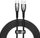 Kabllo USB Baseus Glimmer Series, USB A në USB C, 2 m, 100W, e zezë