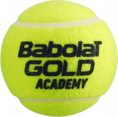 Topa tenisi Babolat Gold Academy, tub me 3 topa, me presion, të verdhë