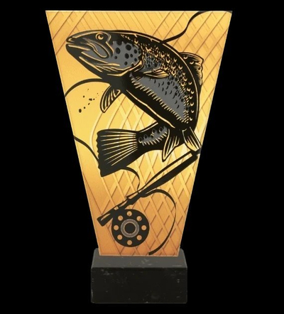 Kupë peshkimi Glass Trophy VL1-B FIS4, 20.5cm, xham, e artë