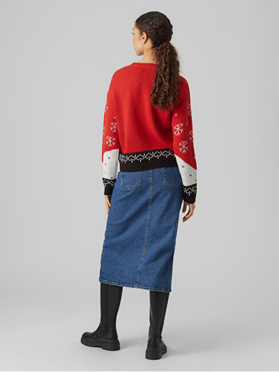 Triko Vero Moda VMPENGUINLOVE 10292664 Chinese Red