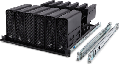 Set montimi rack HP Z2 Mini G9 Rail Kit, për workstation HP Z2 Mini, metalik, i zi
