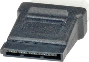 Adapter energjie Roline 11.03.1060, 4 pin në SATA 15 pin, i zi