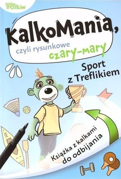 Libër me ngjitëse Trefl Books Decal Sport with Treflik, aktivitete për kalamajt, kapak i butë, shumëngjyrësh