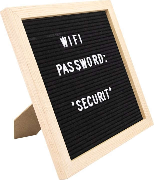 Tabelë mesazhesh Securit Letter Board, 30 x 30cm, dru teak