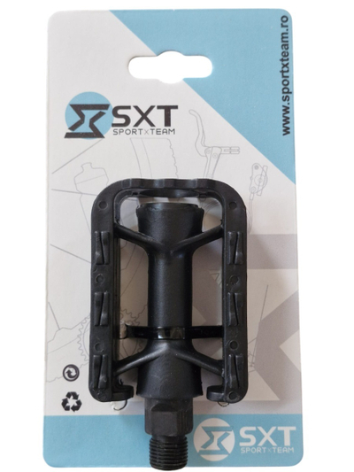 Pedale biçiklete për fëmijë SXT Plastic Kids, 83x56mm, bosht 9/16", të zeza