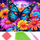 Mozaik me diamante Norimpex Diamond Mosaic Butterfly in Flowers 2000597, 30x40cm, shumëngjyrësh