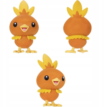 Set figura Pokémon Battle 6 Pack Jazwares, 5cm, Pawmi Squirtle Torchic Turtwig Hoothoot Appletun, shumëngjyrësh