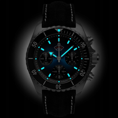 Orë dore Ruhla Glasbach Cup 49703, kronograf quartz, 43mm, e zezë