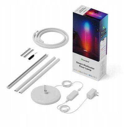 Llambë dyshemeje smart Nanoleaf Smart Multicolor Floor Lamp, WiFi Bluetooth, reagon ndaj muzikës, e bardhë