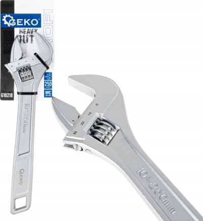 Çelës i rregullueshëm GEKO G10218, 10" 250mm, metalik