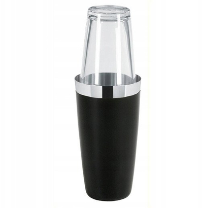 Shaker koktej Boston Bareq, 0.8L, çelik me gotë vinyl, argjendtë