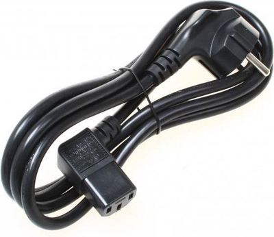 Kabllo energjie Logo 37087, 230V,	Schuko - C13, 2m, e zezë
