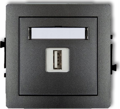 Modul karikues USB Karlik Deco 11DCUSB-3, 2A, Graphite