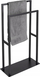 Mbajtëse peshqirësh WENKO Rivaltana Black, 2 shufra, çelik inox, e zezë matte