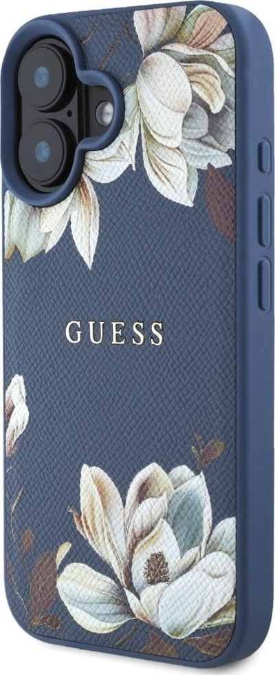Mbulesë telefoni Guess Guhmp16Spgnmplmb për iPhone 16, MagSafe, blu