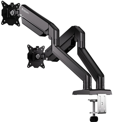 Krah monitori Endorfy Atlas GS Double, për dy monitorë, fiksohet në tavolinë, ngjyrë e zezë