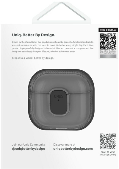 Mbushëse mbrojtëse Uniq Glase Pro për AirPods 4, TPU, me varëse, portokalli