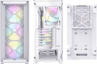 Kuti PC Montech AIR 1000 Premium, ATX, ARGB, e bardhë