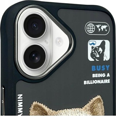 Mbulesë telefoni Nimmy Cool and Cute 2.0 Dog për iPhone 16 6.1", e zezë