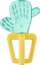 Lodër dhëmbëzimi Chicco Water Teether Cactus, me ujë, 4m+