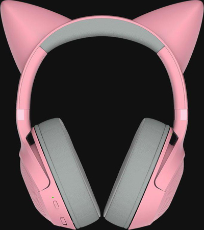 Kufje gaming Razer Kraken Kitty V2, pa tela, Bluetooth, rozë