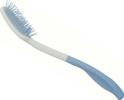 Furçë flokësh Sundo, dorezë e gjatë 36cm, antirrëshqitëse, e bardhë