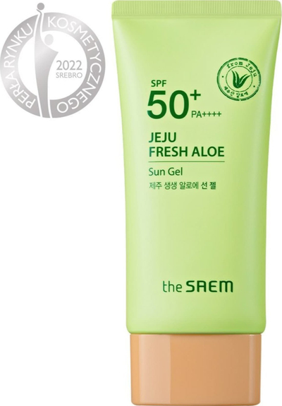 Krem dielli The Saem Jeju Fresh Aloe Sun Gel, SPF50 PA++++, 50g