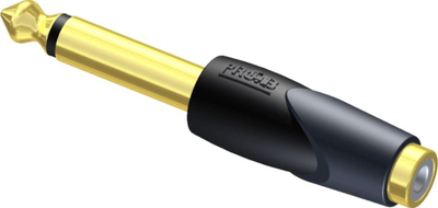 Adapter audio Procab CLP104, Jack 6.3mm në RCA, i zi