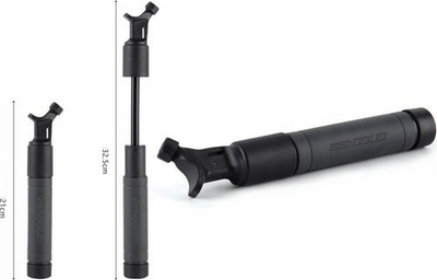 Pompë dore LEAN Toys 21 cm, për dyshekë dhe topa, e zezë