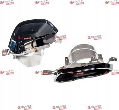 Set dalje shterpash Oneway për BMW 3 Series G20 G21 M-Pack 2018-2022, çelik inox i zi