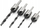 Set frezash për dru me countersink, HSS, madhësi të ndryshme