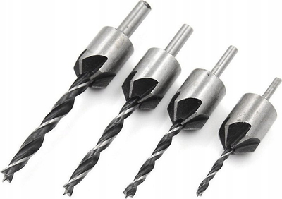 Set frezash për dru me countersink, HSS, madhësi të ndryshme