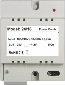 Furnizues energjie Vidos DUO P24/18, për sisteme sigurie, i bardhë