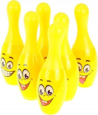 Set bowling Adar 557246, 6 birila, për kalamoj, i verdhë