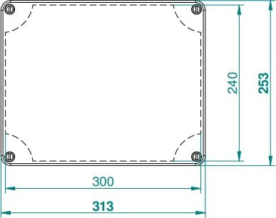 Kuti industriale sipërfaqësore Zamel 2723-00, 313x253x115mm, IP65, gri