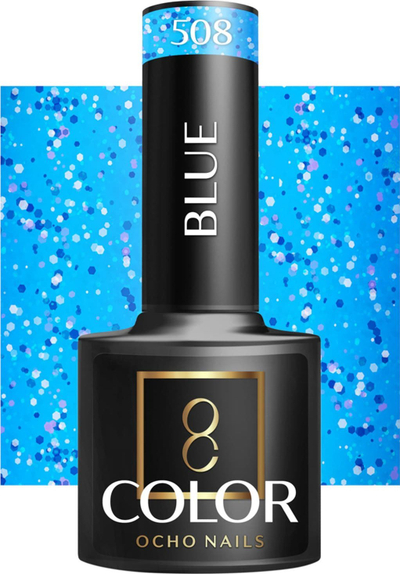 Llak xheli hibrid Ocho Nails Color 508 Blue, 5g, me shkëlqim, blu