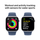 Apple Watch Series 10 GPS, 46mm, Silver Aluminum Case with Denim Sport Band, S/M