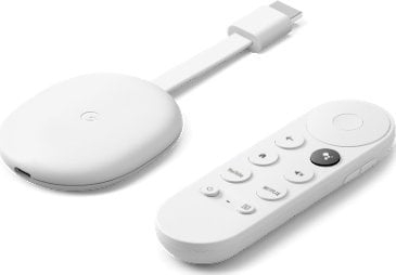 Pajisje streaming Google Chromecast HD, Android TV, me telekomandë, e bardhë